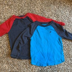 2 raglan Nautica shirts